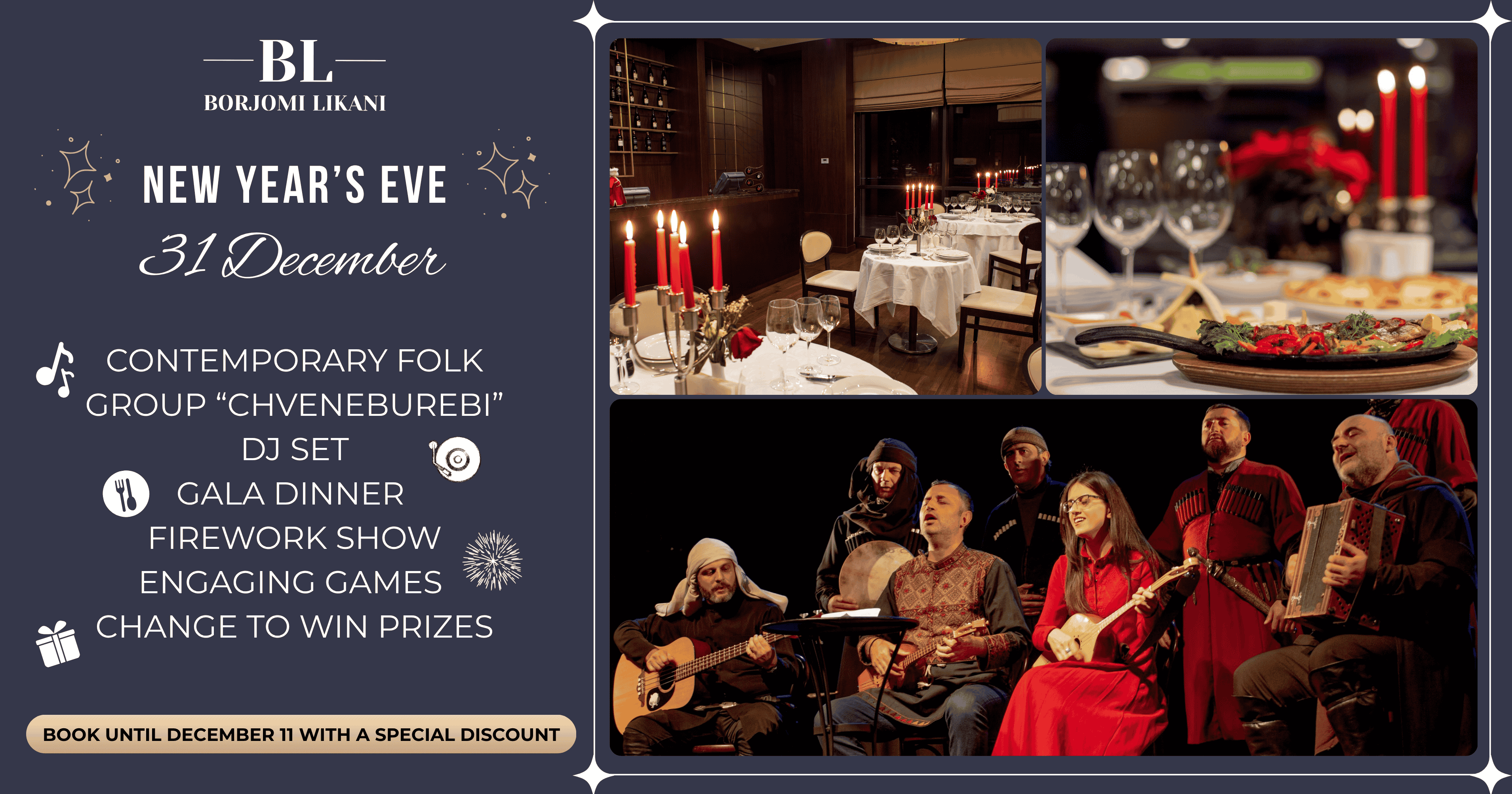 Celebrate NEW YEAR at the Borjomi Likani Hotel